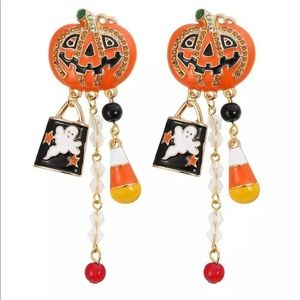 Beautiful Halloween Scary Pumpkin Ghost Earrings